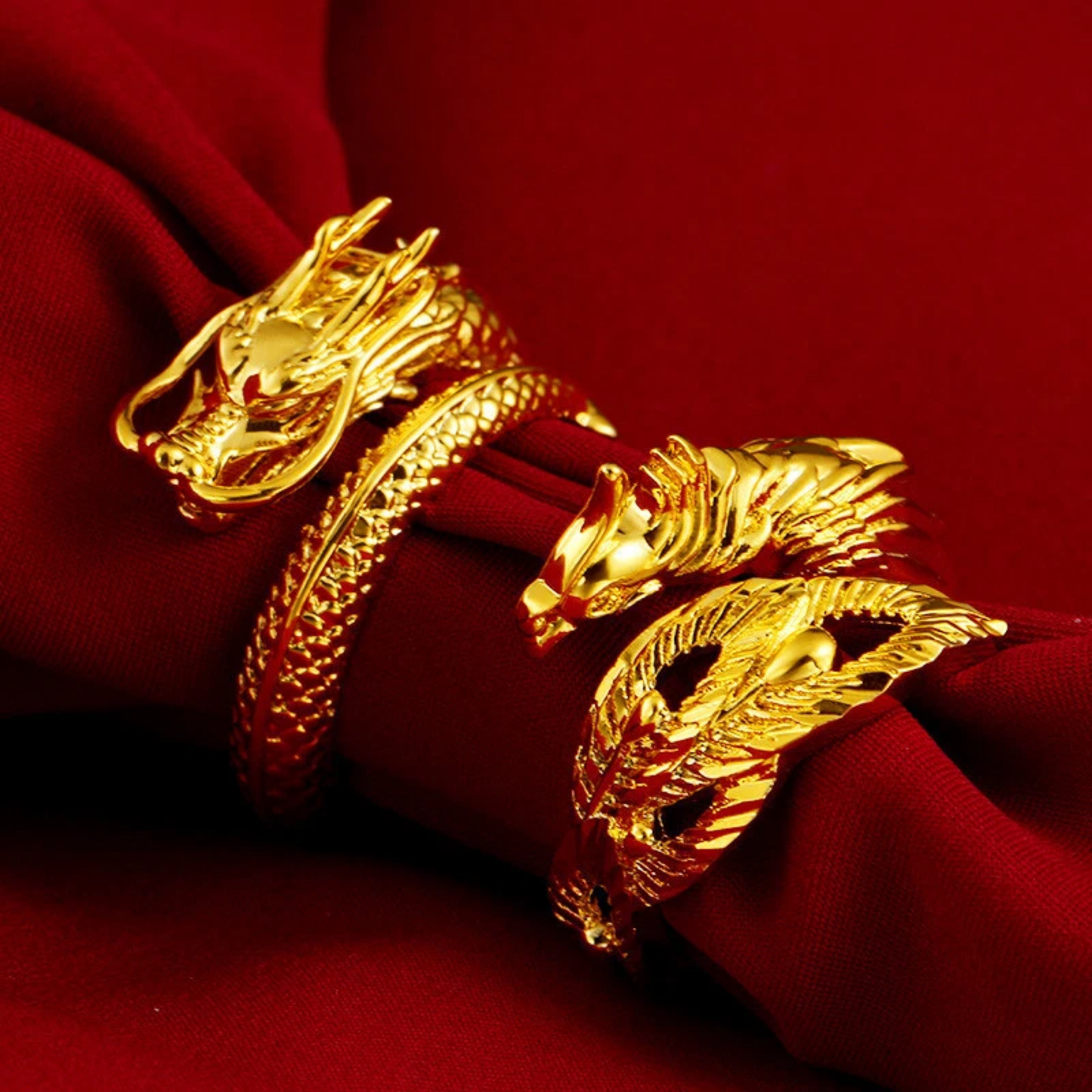 18k Gold Saudi Dragon Ring